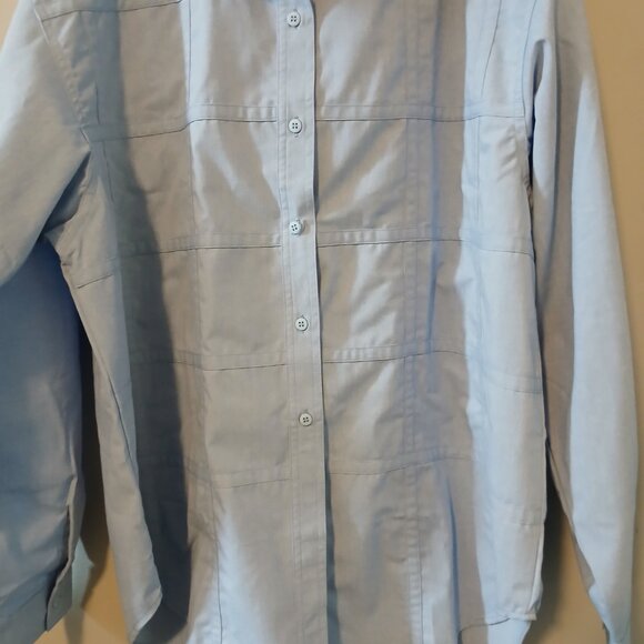 Ol' Paint Women's Stitched Lattive Front Light Blue Long Sleeve top Size 2xl - Picture 2 of 11